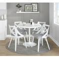 thumbnail image 2 of Dakota-Charlotte Dining Set, Small Dining Table Set for 4, Kitchen Table Chairs Set of 4, Kitchen & Dining Room Sets, Kitchen Table Sets, Dining Room Table Set for 4 (Light Grey), 2 of 5