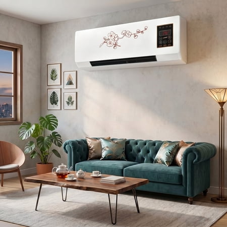 Wall Mount Air Conditioner on Clearance, Combined Cooling and Heating 5000 BTU AC Unit, Energy-saving Air Conditioner for Home Bedroom Office