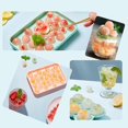 thumbnail image 3 of Silicone ice cube tray with lid round ice cube molds for 25 mini spherical ice cube molds for cocktails (1 pack green), 3 of 4