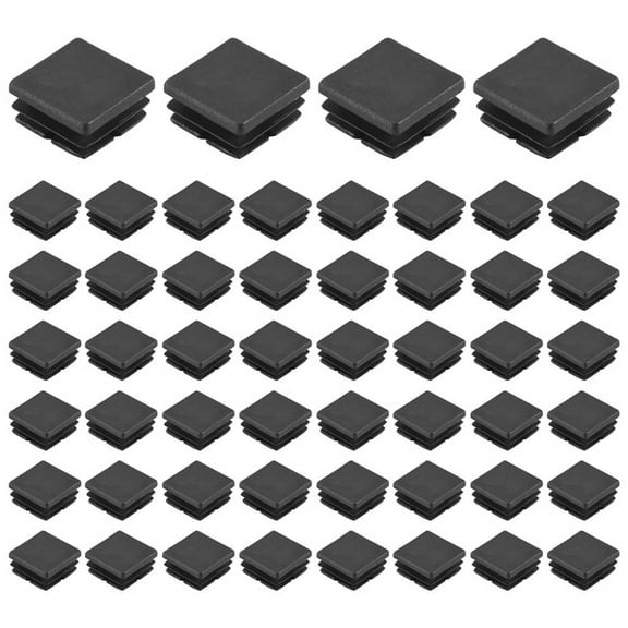 200Pcs 1 Inch Square Tube End Cap Plastic Plugs Caps Post Pipe Cover Tubing Insert Chair Glide