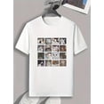thumbnail image 1 of Camiseta de manga corta con cuello redondo y estampado de gatos para hombre, informal, cómoda y ligera, ideal para verano, estilo deportivo informal., 1 of 6