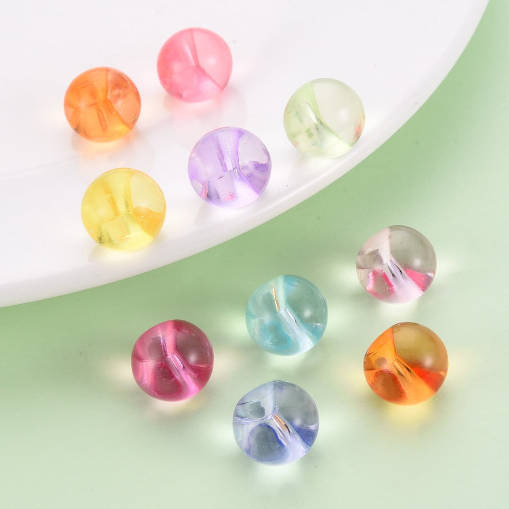 500 g 1-Hole Transparent Acrylic Buttons Round Mixed color 13.5x13mm Hole: 3mm 365pcs/500