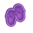 thumbnail image 5 of Huaraches Girl Shoes Cookie Cutter and Stamp with Size Options,Baptism Mexican Theme, 5 of 6