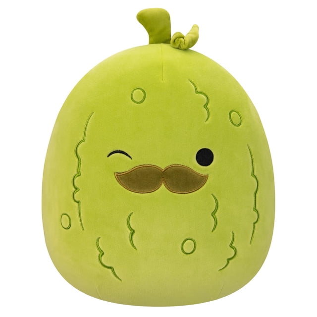 Squishmallows Original Charles Pickle con bigote de 12 pulgadas - Peluche oficial de Jazwares ultrasuave de tamaño mediano