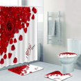 thumbnail image 3 of MesaSe 4 Pièces Impression Numérique 3D Rideau de Douche Tapis de Sol Tapis de Toilette Combinaison de la Saint-Valentin, 3 of 5