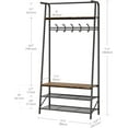 thumbnail image 3 of COZONY Hall Tree Entryway Bench with Storage, Wood-Look Metal Frame, 3 of 9