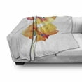 thumbnail image 3 of Floral Soft Flannel Fleece Blanket, Orchid Petals Wild Flower Exotic Fragrance Pure Florets Watercolor Tribal, Cozy Plush for Indoor and Outdoor Use, 50" x 70", Red Yellow Marigold, by Ambesonne, 3 of 6