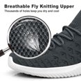thumbnail image 3 of Feetsit Men's Walking Shoes Lightweight Breathable Mesh Slip On Sneakers Non-Slip Running Shoes for Work Gym Travel All-Day Standing, 3 of 6