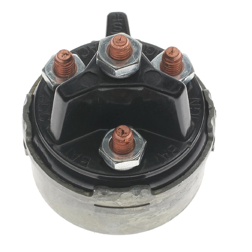 CarLights360 Ignition Switch with Lock Cylinder | Plastic | Silver | Stud Terminal | Screw Attachment Method | Coded Coding | Universal Use Voltage