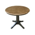 thumbnail image 5 of 30" Round Top Solid Wood Pedestal Table in Hickory/Washed Coal - Dining Height, 5 of 12