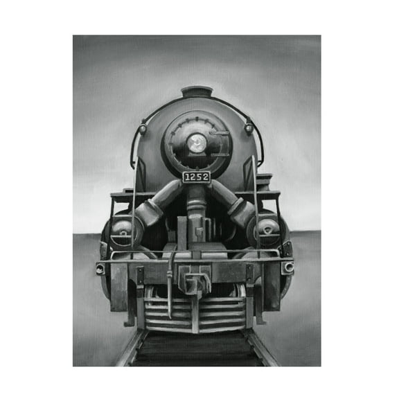 Trademark Fine Art Ethan Harper Vintage Train Center Canvas Wall Art - 35x47