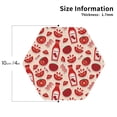 thumbnail image 2 of Honeii Tomatoes print Leather Coaster Set of 4, ideal for safeguarding your furniture from drinks spills and effortless cleanup-Hexagon, 2 of 6