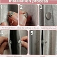 thumbnail image 3 of 10 Pairs Magnetic Curtain Button, Strong Double-sided Magnet Light Leakage Prevention Button Easy Quick to Use Shower Drapery Button Tool- free Installation for Home Kitchen Hotel Office, 3 of 3