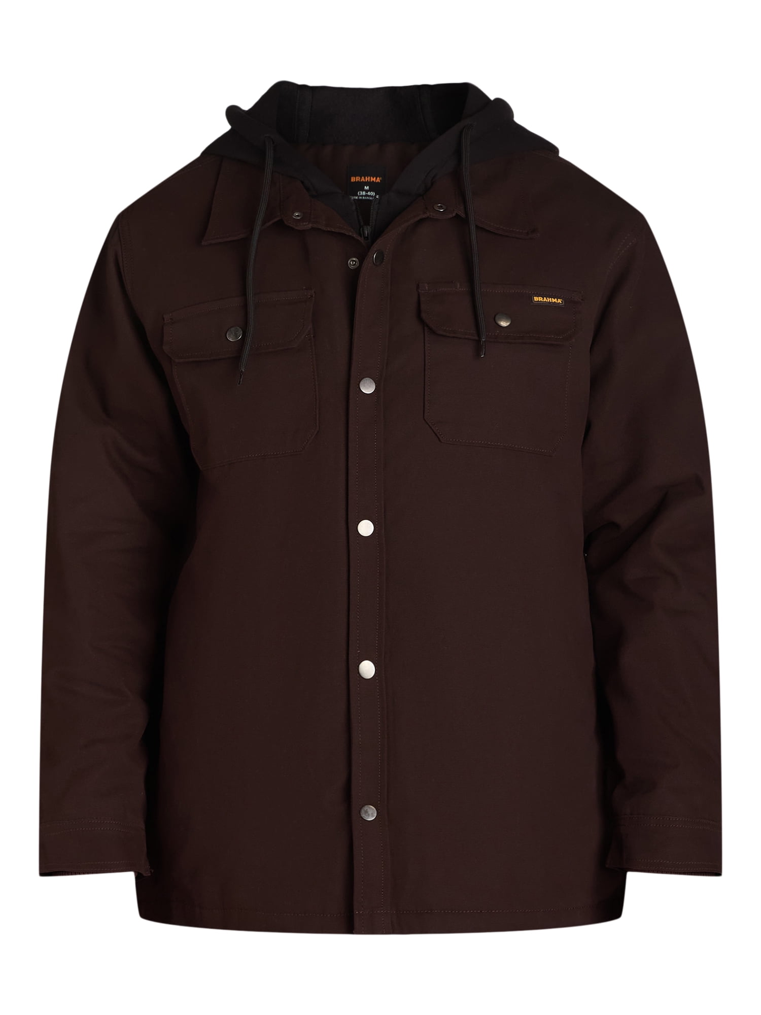 Brahma Men's Shirt Jacket with Hood, Sizes S-3XL