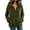 Army Green, variant on Womens Full Zip Sherpa Fleece Jacket Hooded Casual Raglan Sleeve Coat Soft Cozy Pockets Warm Winter Jackets Daily Wear Lounge Weekend Travel L