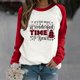 thumbnail image 2 of Sudadera sin capucha Gibobby Blusa informal de manga larga con cuello redondo y estampado de letras Navidad Rojo M, 2 of 4