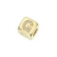 thumbnail image 1 of Rhinestone Letters Cube Beads, 26 Letters Dice Charm A-Z European Square Charm Alphabet G Initial Dice Bead for Pendant DIY, 1 of 6