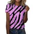 thumbnail image 1 of Gibobby Playera de Manga Corta con Cuello Redondo Túnica holgada para mujer, camisetas informales verano, camiseta Floral manga corta con cuello redondo, blusa holga(Y,XL), 1 of 4