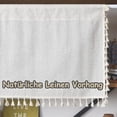 thumbnail image 4 of Cantonnière de Rideau Rustique Filtrant la Lumière, Pompons Faits à la Main Bohèmes pour Rideaux de Café et Décoration Intérieure, Offre une Ambiance Confortable, 1 Pce, Beige, 150X60Cm, 4 of 7