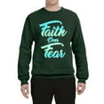 thumbnail image 2 of Wild Bobby, Faith Over Fear, Inspirational/Christian, Unisex Crewneck Graphic Sweatshirt, Forest Green, X-Large, 2 of 4