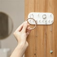 thumbnail image 5 of 1 Hook Plate Clearance! White Jewelry Storage Hook Wall Mounted No Drill Jewelry Display Rack Elegant Accessory Organizer for Necklaces Earrings and Bracelets, 5 of 7