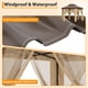 thumbnail image 3 of Yeshouse Carpa plegable de 4 x 4 metros (13 x 13 pies) para todo tipo de clima con mosquitera - Refugio solar de acero resistente de 6 lados con bolsa de transporte - Carpas tipo pabellón para patio, 3 of 8