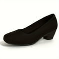 ASSR Elegant Square-Toe Pumps with Chunky Heel Perfect for All-Season