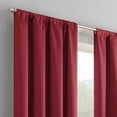 thumbnail image 4 of Eclipse Dayton Textured Solid Blackout, Single Scalloped Window Valance Curtain, Ruby, 42"x18", 4 of 7