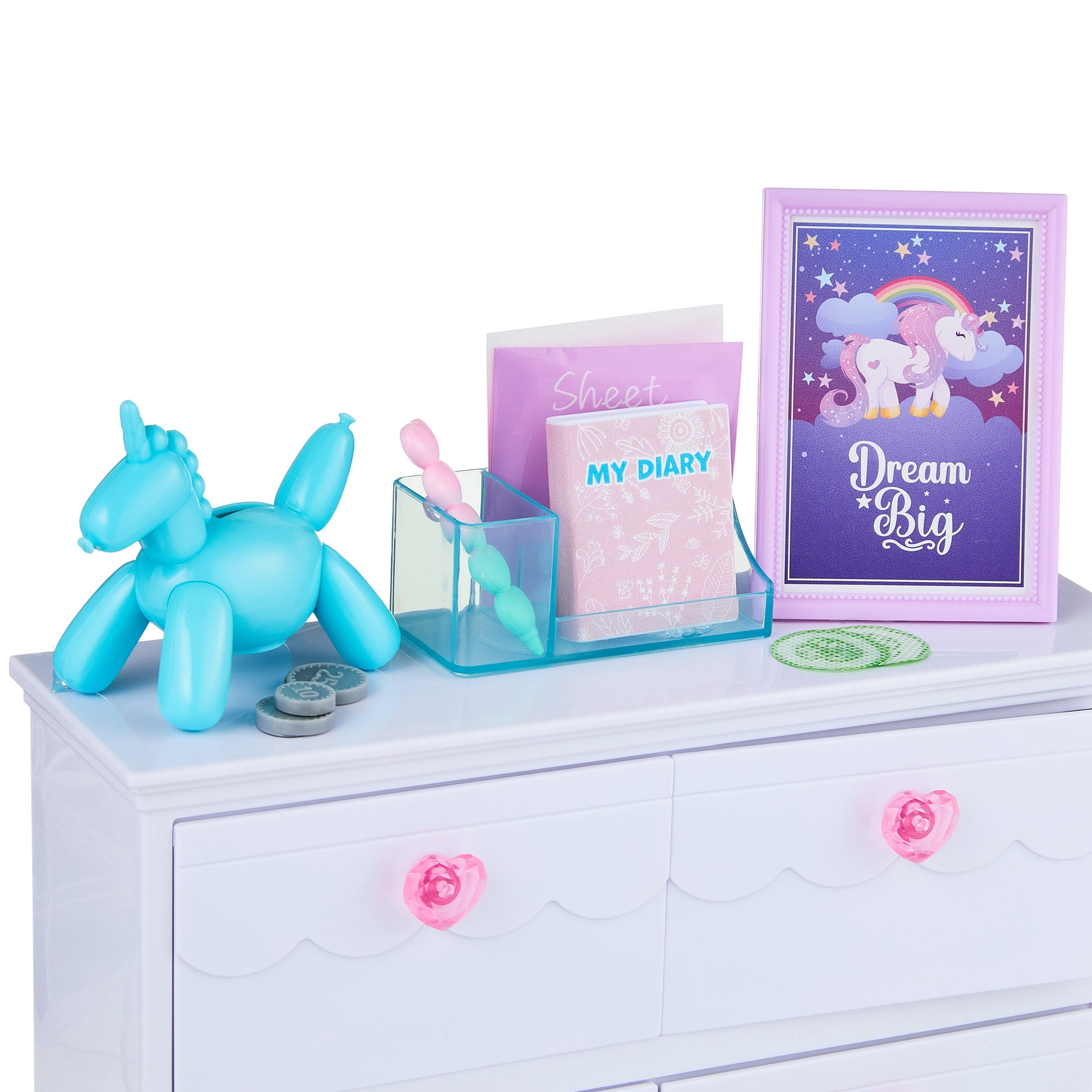 My Life As Bedroom Play Set for 18-inch Dolls, 28 Pieces