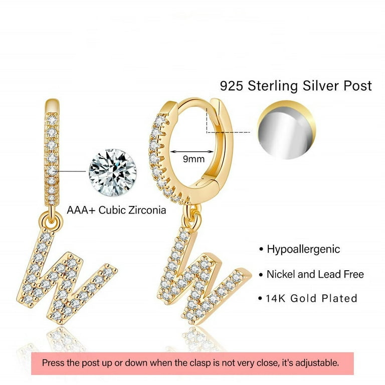 Cubic Zirconia Post and Circle set of 2 Earring in Gold Plate Cubic Zirconia Post and Circle set of 2 Earring in Gold Plate