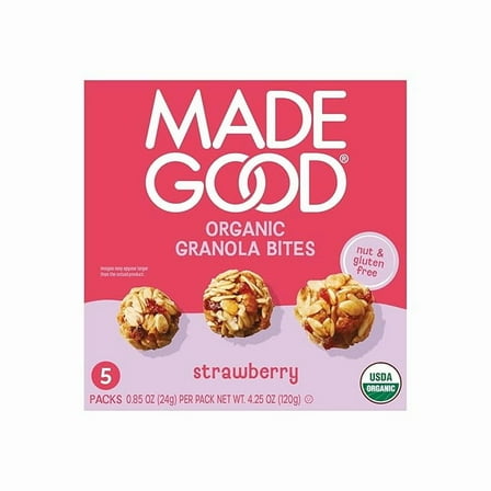 MadeGood Organic Strawberry Granola Minis, 5ct x 0.85oz