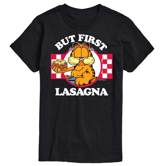 Garfield - But First, Lasagna Men's Short Sleeve Graphic T-Shirt