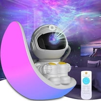 HOMEYA Astronaut Galaxy Projector Star Light,Nebula Spaceman Projector with Music Speaker,Moon Ambient Light Projector Night Light,Gifts for Kids