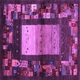 thumbnail image 1 of Ahgly Company Indoor Square Abstract Purple Contemporary Area Rugs, 8' Square, 1 of 4