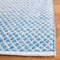 thumbnail image 2 of Safavieh Montauk Collection MTK601B Handmade Cotton Area Rug, 6' x 6' Square, Blue / Ivory, 2 of 4