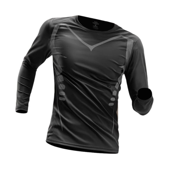 LTTVQM Men's Compression Shirt 2026 Athletic Sports Summer Long Sleeve Baselayer Quick-Drying Breathable Running Shirt for Fitness Dark Gray L