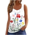 thumbnail image 2 of Neewe Tank Tops for Women Summer V Neck T Shirts Trendy Sleeveless Printed Tee Loose Fit 2026 Fashion, 2 of 5