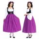thumbnail image 3 of Disfraz de sirvienta de granja medieval para mujer, disfraz de Oktoberfest de Múnich, para mostrar a padres e hijos, atuendos tradicionales bávaros, 3 of 5