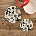 thumbnail image 2 of SKYSONIC Christmas Black Toys Pot Holders Trivets, 2 Pcs Heat Resistant Trivets,Nutcracker Robot Cotton Thread Weave Mats for Hot Pads Pans Pot Bowl Teapot for Kitchen Decor, 2 of 7