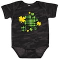 thumbnail image 3 of Inktastic St. Patrick's Day Plaid Green and Yellow Shamrocks Boys or Girls Baby Bodysuit, 3 of 5