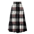 thumbnail image 3 of Delconic Ladies' plaid printed casual elastic waist drawstring skirt Black L, 3 of 5