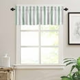 thumbnail image 3 of Geometric Grey Striped Valances for Windows Farmhouse Kitchen Curtains Valances Rod Pocket Valance Curtains for Kitchen Windows Fruit Green Simple Vintage Window Valances for Bathroom Bedroom 42"x18", 3 of 6