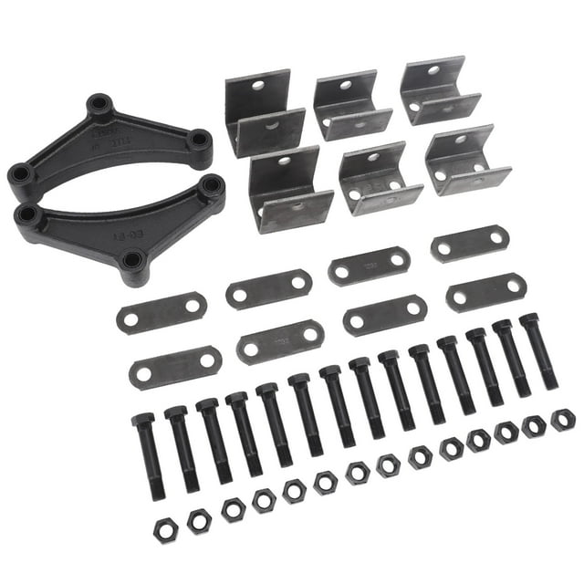 Kit de Colgador de Suspensión del Eje del Remolque en Tándem, Tuercas de Bloqueo Fácil de Usar El Kit de Colgador de Eje de Remolque Estable Para 3500 A 7000 lb EXLES