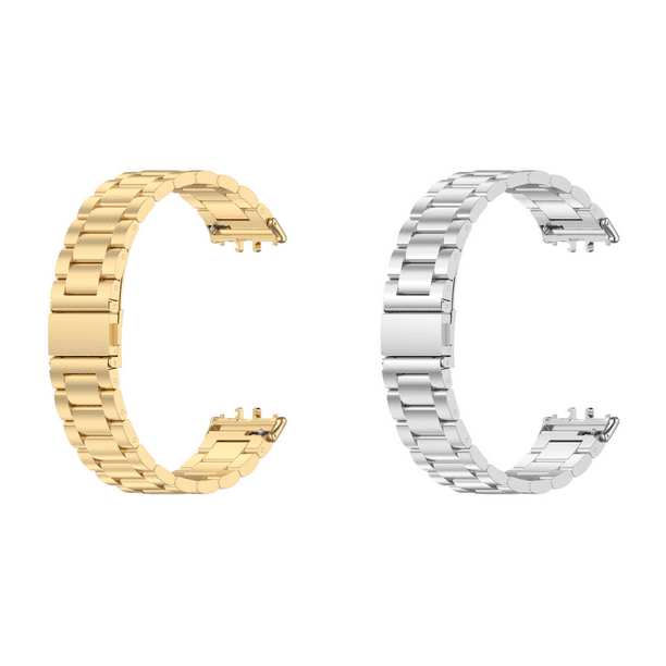 Correa reloj con metal acero inoxidable para Galaxy Fit 3 SM-R390 (dorado)