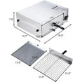 thumbnail image 6 of KOTEK Pizza Oven Countertop, 1450W Stainless Steel Electric Pizza Baker Oven with Insulated Handle & Removable Crumb Tray, Auto Shut-Off Timer, Commercial Pizza Maker for Kitchen Restaurant Home, 6 of 9