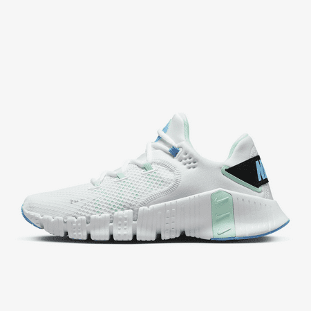 Nike Free Metcon 4 Women's Training Shoes, White/Mint Foam/University Blue/Metallic Silver, 8