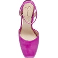 thumbnail image 3 of Jessica Simpson Deirae Black Ankle Strap Block Heel Almond Toe Fashion Pumps (Black, 9.5), 3 of 6