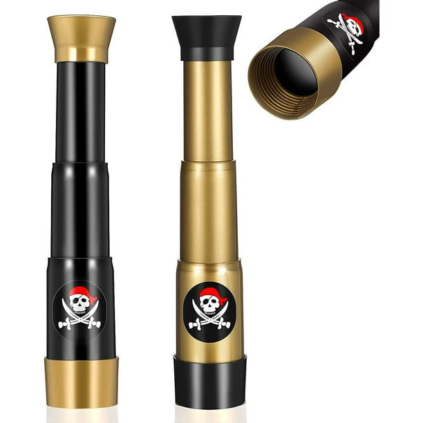 2 Pieces Pirate Telescope Toy for Children Miniature Portable