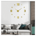 thumbnail image 2 of "Reloj Para Pared Diy Clock 3d Grande En Madera Números En Negro 90cm Belug, Dorado ", 2 of 5