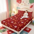 thumbnail image 3 of Manfei Cute Christmas Wreath Bed Sheets,Winter Holiday Full Size Sheets,4pcs,1 Flat Sheet,1 Fitted Sheet and 2 Pillowcases, 3 of 6